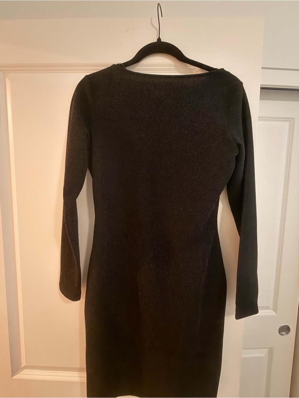 H&M Black Long-Sleeve Sheath Dress